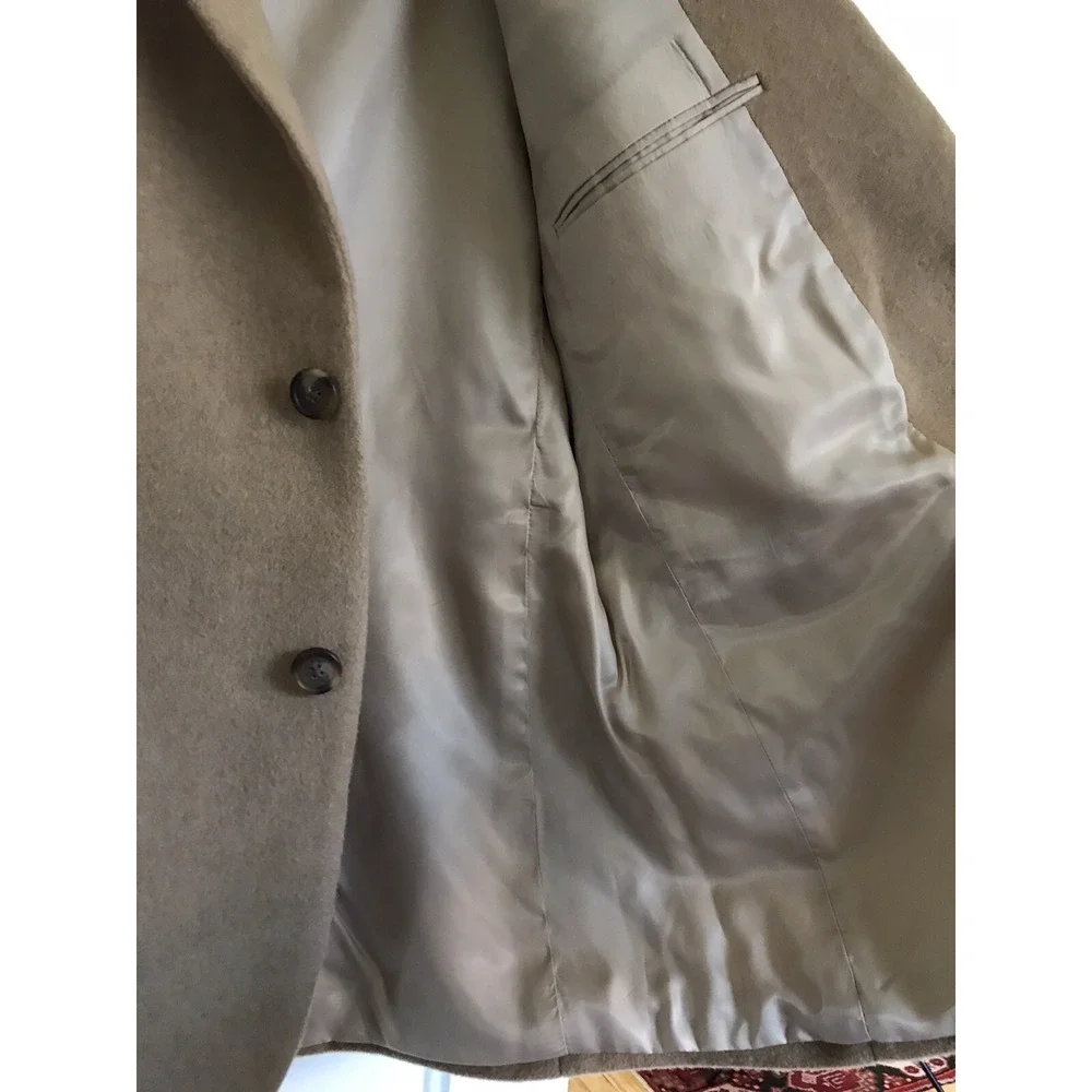 Mens Tan Camel Hair Blazer Jos A Bank Sports Coat Jacket Size 44S